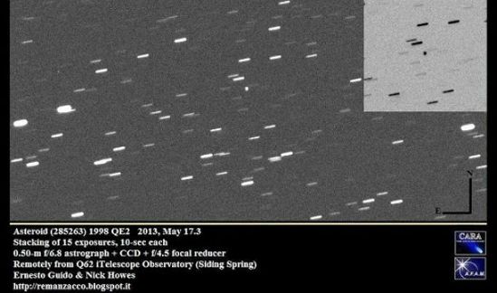 Enorme asteroide 9 veces mas grande que un transatlantico se acercará a la Tierra a finales de este mes - Página 2 1998-qe2_mayo_17_2013